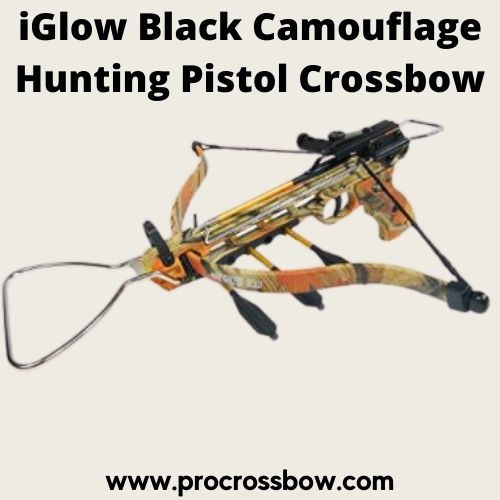 iGlow Black Camouflage Hunting Pistol Crossbow